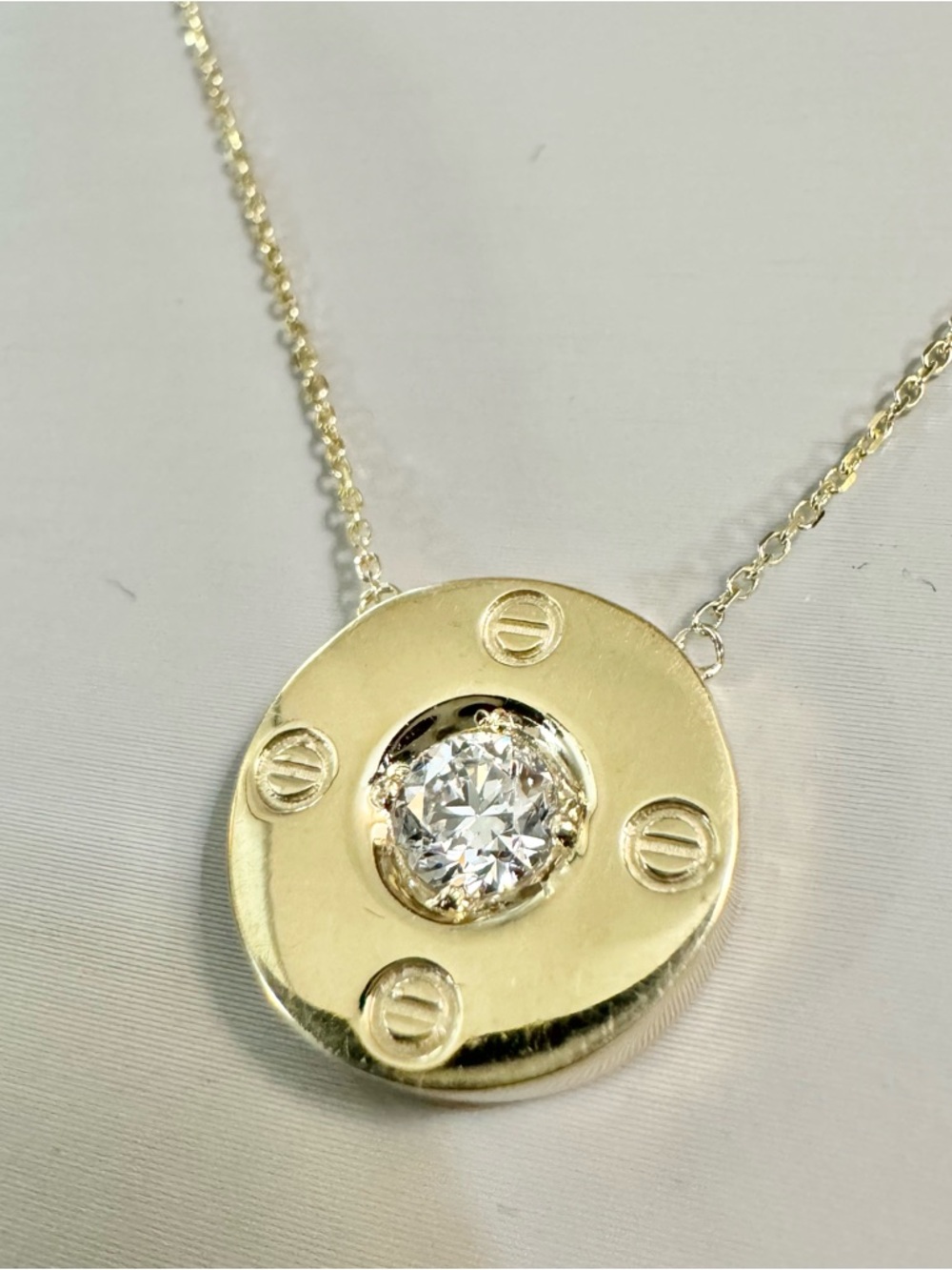 14K Yellow Gold Diamond Fashion Necklace
